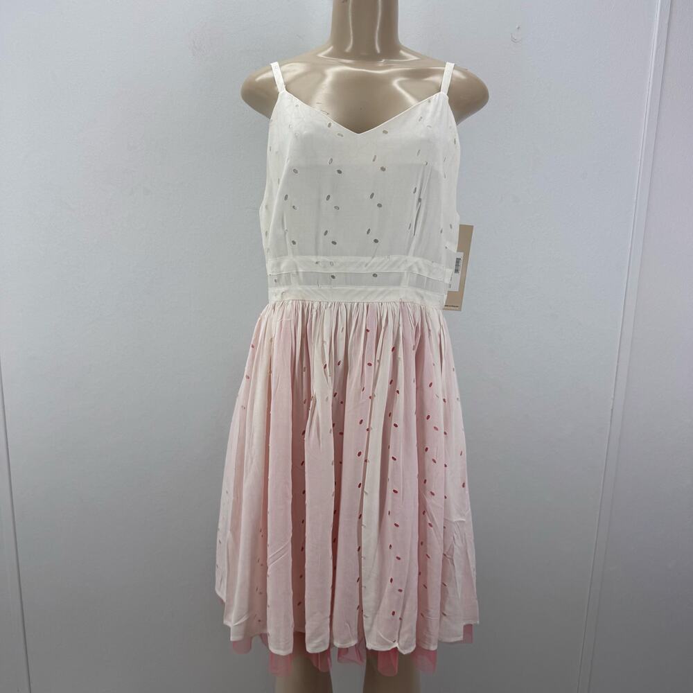 NWT ALICE’S PIG Tammy’s TuTu Fit & Flare Eyelet Sundress Sz US 8 Modest Neutral